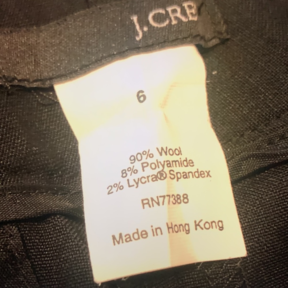 J. Crew Black Wool Blend Pants - Picture 3 of 10